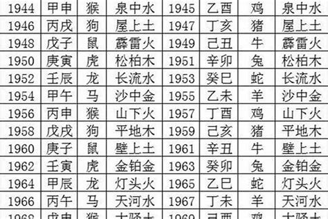 五行 年份